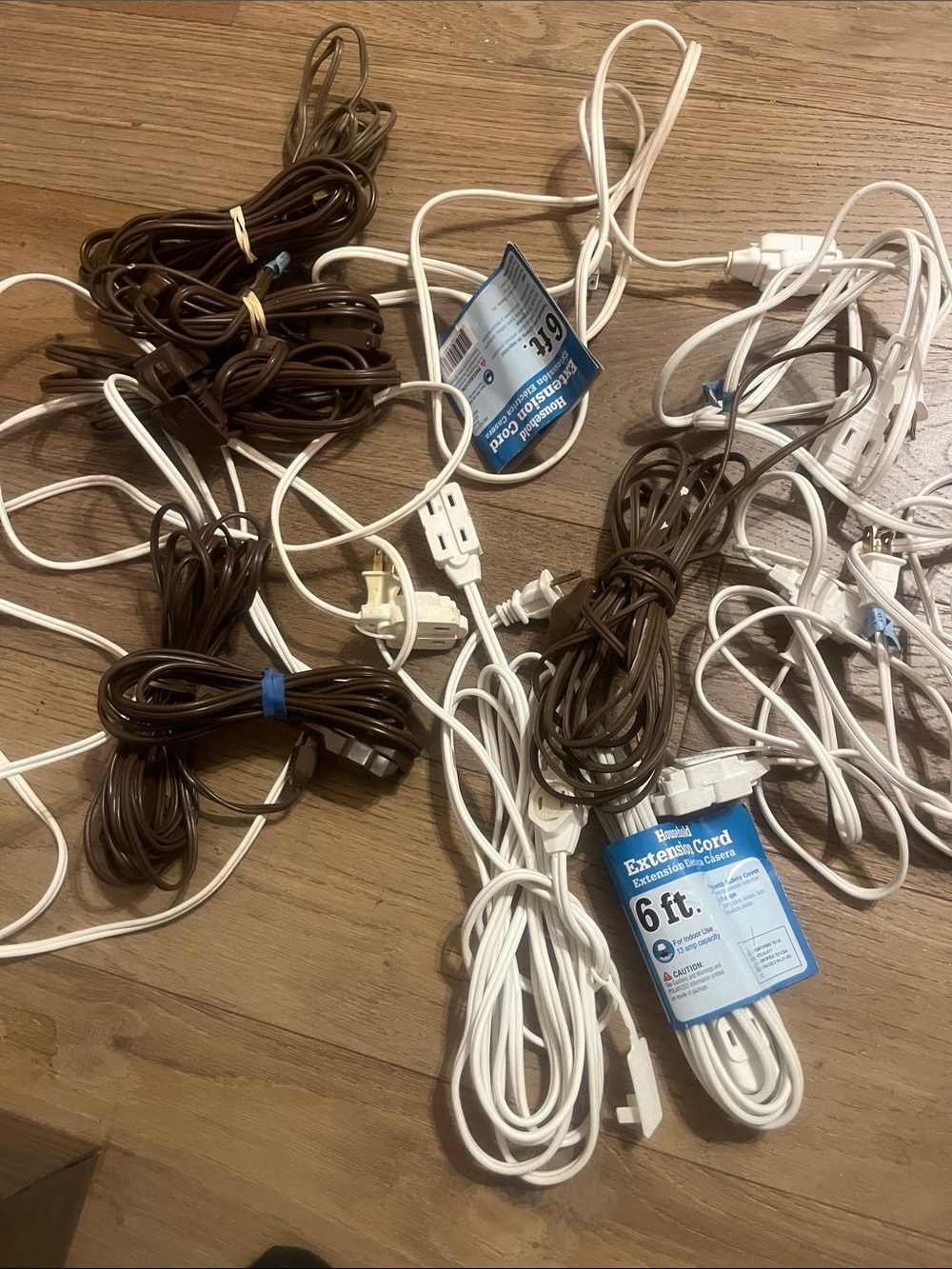 Multiple sizes ft White Extension Cord by Mainstays - White Power Cable